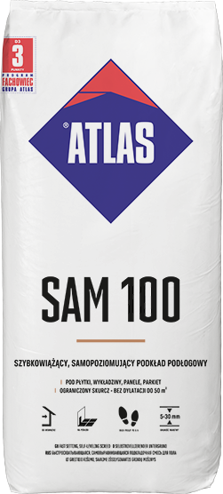 ATLAS SAM 100 – samopoziomująca podkład podłogowy (5-30mm) 25 kg