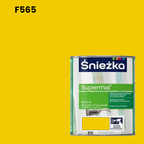 ŚNIEŻKA Emalia Olejno-Ftalowa Supermal Żółty F565 połysk 0,8L