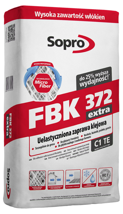Sopro FBK 372 extra Zaprawa klejowa wzmocniona / 22,5 kg