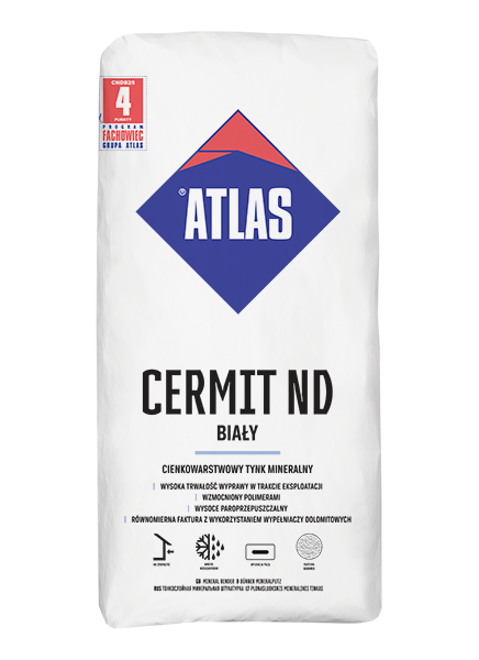 ATLAS CERMIT ND 15 Tynk mineralny biały 25 kg